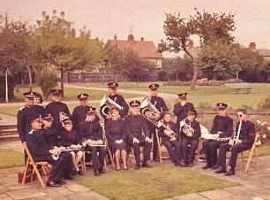 Bletchley Band in Central Gardens, early 1960s