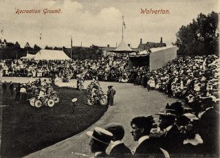 An early photo of an event at Wolverton Park