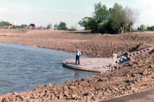 Lodge Lake being landscaped in 1985