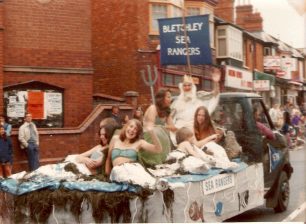 Sea Rangers float at the Bletchley Carnival, c 1972. 