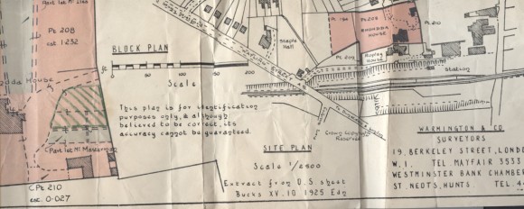 Part of an old map shows where Rhondda House would have been
