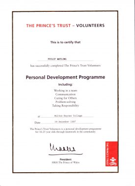 PTV certificate