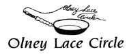 Black and White drawing of Olney Lace Circle Logo