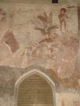 Wall Painting in St Lawrence Church at Broughton