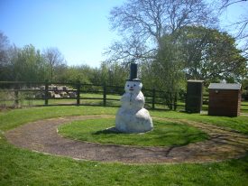 stone snow man