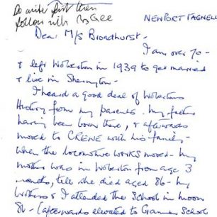 Letter (1) from Viva Chappill to Margaret Broadhurst page 1.