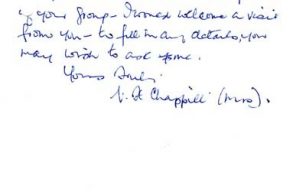 Letters from Viva Chappill to Margaret Broadhurst offering her reminiscences (1976).