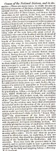 Birmingham Journal - Article about 'Causes of the National Distress, and its Remedies' (1829).