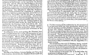 Newspaper - Half Yearly Report of the London and Birmingham Railway (1838).