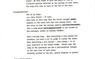 Song and music criticism notes for 'All Change' by Ewan MacColl and Peggy Seeger (1976).