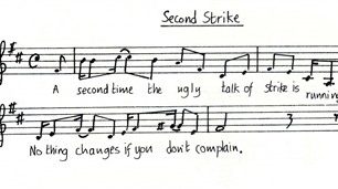 All Change 'Second Strike Song' music and lyrics (Act 2 - Sc.4).