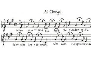 All Change title song 'All Change' music and lyrics (Act 1 - Sc.3).