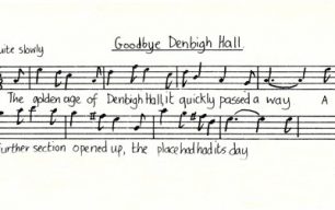 'All Change 'Goodbye Denbigh Hall' music and lyrics (Act 1 - Sc.8).