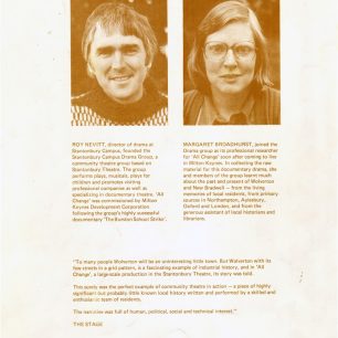 Back cover design, includes a brief biography of Roy Nevitt and Margaret Broadhurst (1977).
