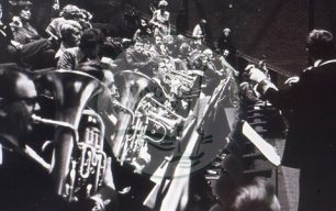 Photograph of New Bradwell Silver Band  taken during a performance of 'All Change' (1977).
