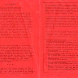 Double page spread Interior information (1985).