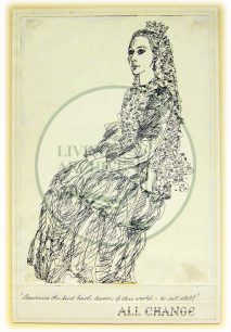 Character sketch of Queen Victoria by Eugene Fisk, titled 'Learning the first hard lesson of this world - to sit still (1982).