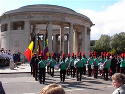 Colour photograph showing the Ploegsteert Memorial to the Missing at the Royal Berkshire Cemetery Extension