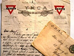 Three photographs of Albert French's letters.