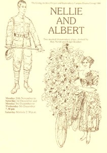 Sepia photograph of programme for the two musical plays on Nellie Smith and Albert French