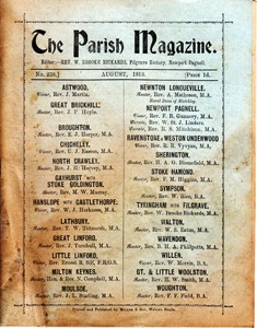 The Parish Magazine, Newport Pagnell issue no.258 (August 1913)