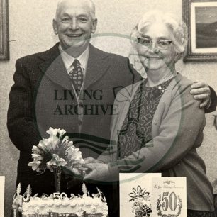 Mr Ernest & Mrs Minnie Perkins' 50th Wedding Anniversary. Photograph supplied by kind permission of BCHI (Accession Ref: BLE/P/521). Original donated by Bletchley Park.