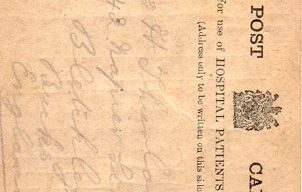 Albert Verney Thurlow's Hospital Post Card