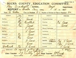 School Report for G Green from New Bradwell School, Easter Term 1938