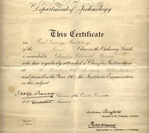 City & Guilds of London Institute Department of Technology Certificate in Rail Carriage Building for Charles Edward Green