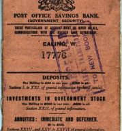 Post Office Savings Bank Book for E B A Axten