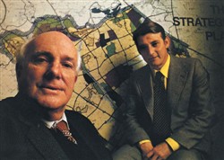 Image 33. Lord 'Jock' Campbell and Fred Roche: 'A great team to work for...' (Henry Diamond):
