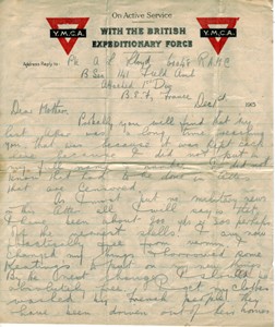 Letter from Lewis Lloyd to his mother.