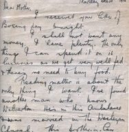 Letter from Lewis Lloyd to his mother.