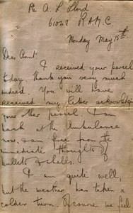 Letter from Lewis Lloyd to his aunt.