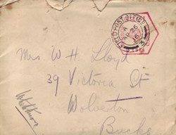 Envelope addressed to Mrs W.H. Lloyd.