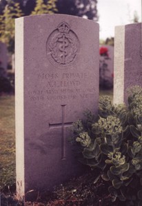 Photograph of the headstone for A.L. Lloyd.