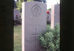 Slide of the headstone for A.L. Lloyd.