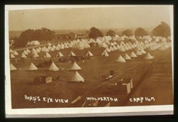 Slide of an army camp.
