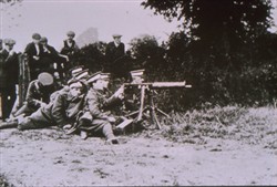 Slide of a machine gun team.