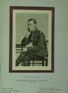 Slide of Private Alexander Donald M'Millian.