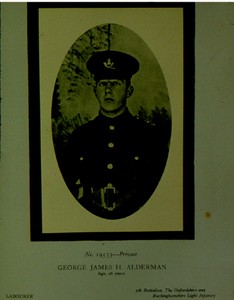 Slide of Private George James H. Alderman.