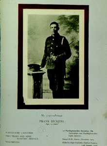 Slide of Private Frank Dickens.