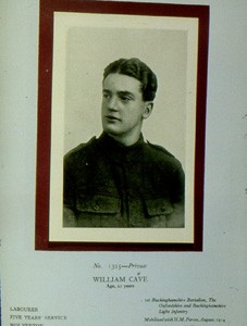 Slide of Private William Crave.