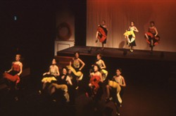 Slide of female dancers.