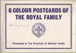 Envelope containing 6 colour postcards of the Royal Family