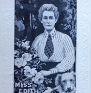 Embroidered Card of Miss Edith Cavell