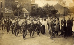 Photograph showing military band