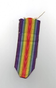 World War One Victory medal ribbon awarded to 4th Class Artificer Harold Godwin.