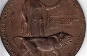 First World War Memorial Plaque dedicated to Albert Mander