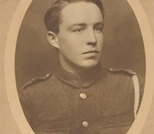 Sepia photograph of Albert Mander in Army Uniform